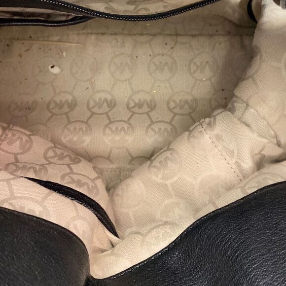 Michael Kors Hamilton Womens Black Chain Strap Leather Tote Bag Size Large - Picture 7 of 11